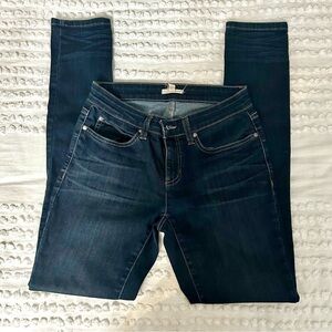 Eileen Fisher Dark Blue very stretchy denim skinny leg jeans jeggings sz 2 / 4
